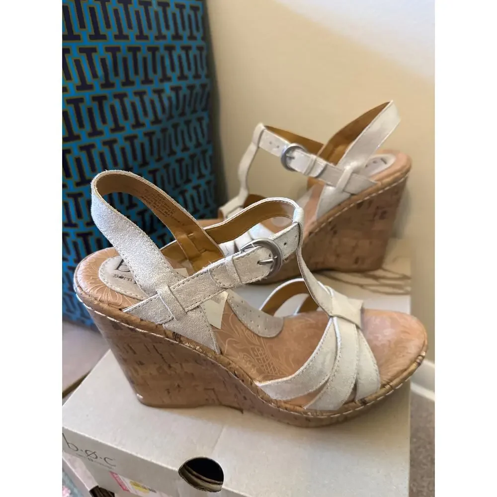 BOC/BORN wedge “REVEL” sandals size 8